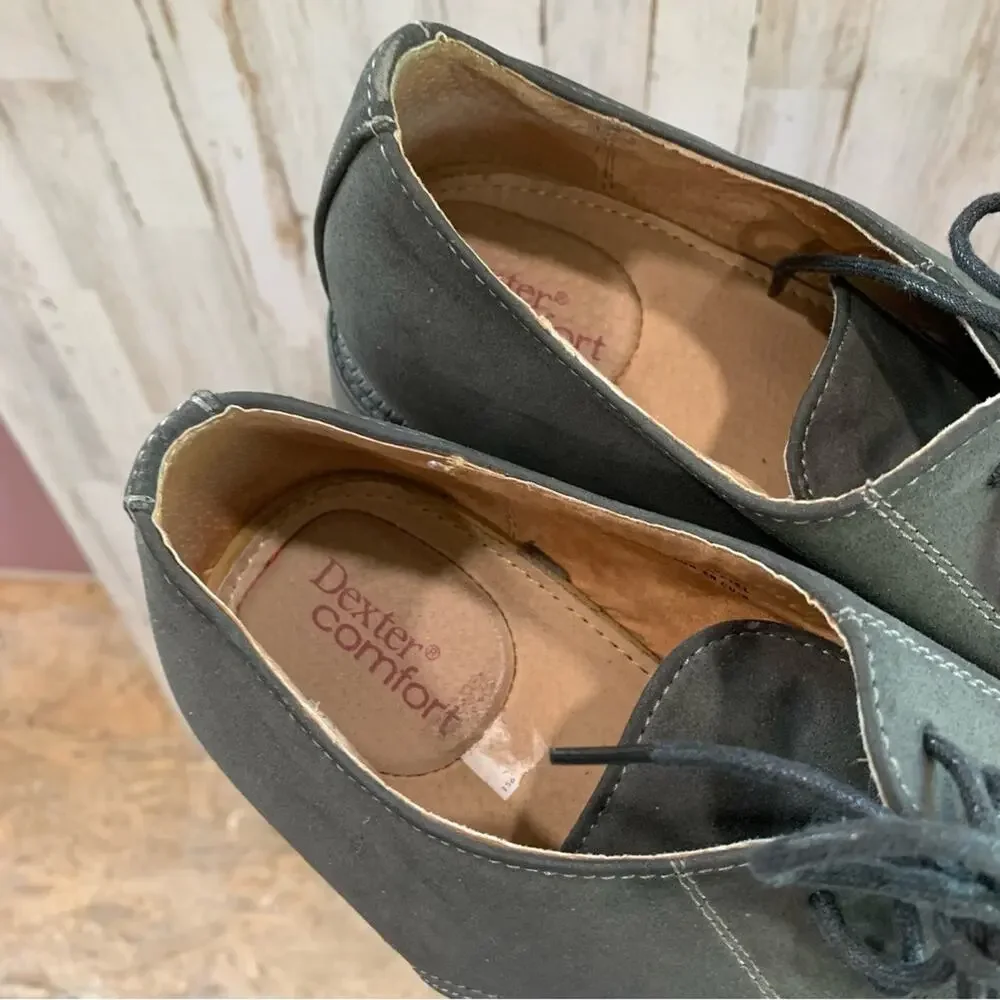 Dexter Comfort Gray Suede Lace Up Derby Shoes